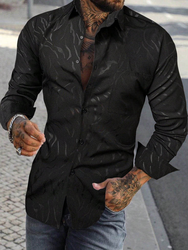 Chemise En Jacquard À Bouton S