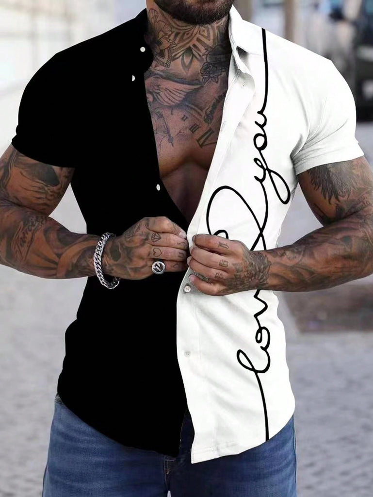 Chemise Bicolore À Lettres S